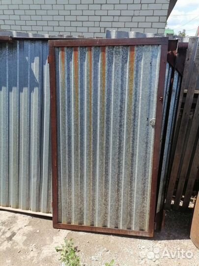 Ворота с калиткой распашные бу