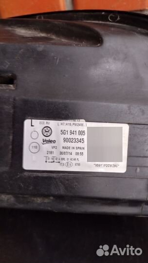 Фара левая Volkswagen Golf 7 2012-2017г.в