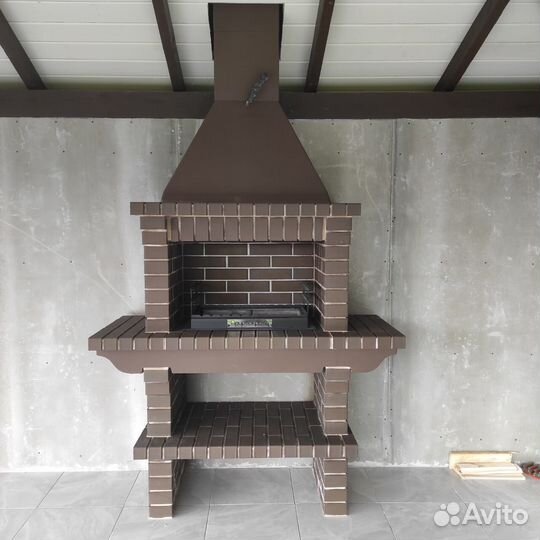 Печи барбекю из кирпича / Барбекю комплексы