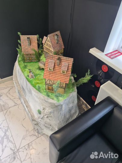 Макет деревни из гипса