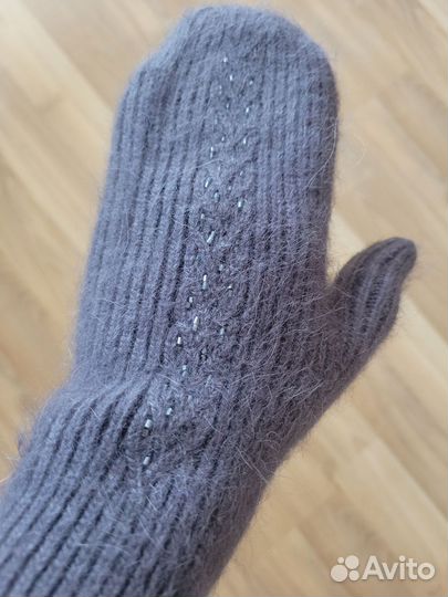 Зимний комплект: шапка, варежки, снуд