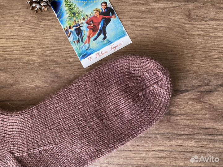 Носки шерстяные вязаные женские 38/39