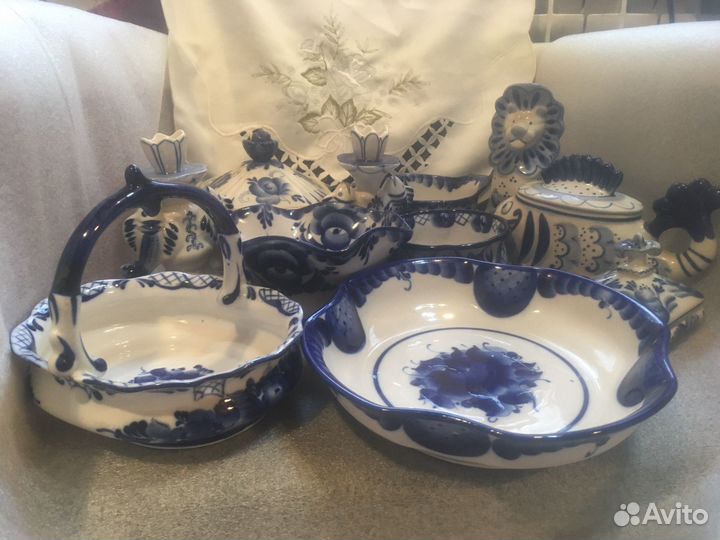 Фарфоровая посуда гжель