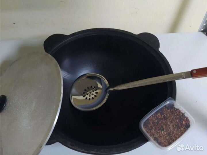 Казан чугунный узбекский с печкой