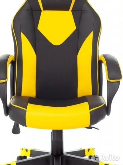 Компьютерное кресло, Zombie game 17 черный/желтый