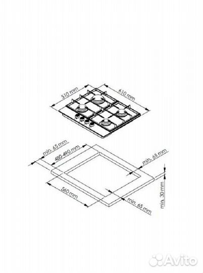 Газовая варочная панель новая