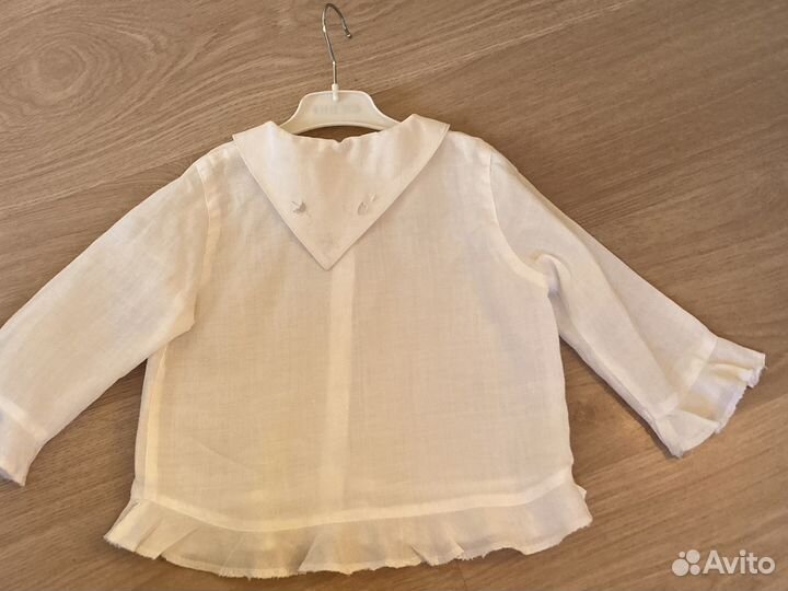 Блузка-рубашка с перламутровыми пуговицами