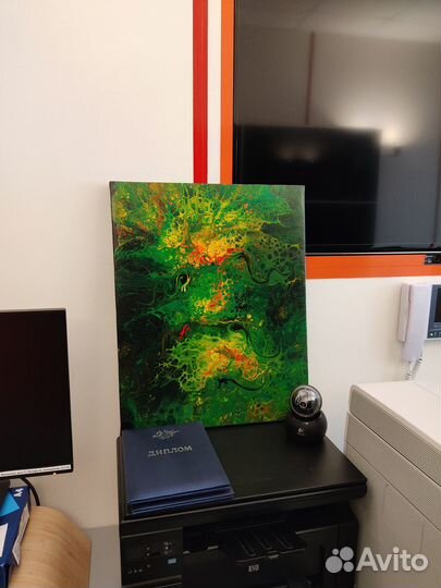 Картина акрил абстракция 40х50