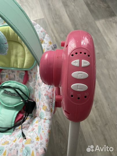Детские качели электрические babyton sleepy pink