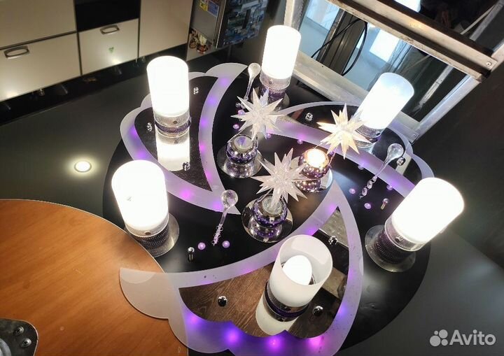 Люстра потолочная светодиодная с пультом