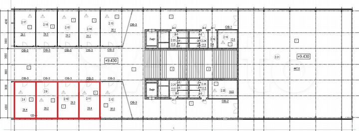 Свободного назначения, 28 м²