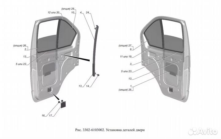 Стекла люк любые газель боковые в дверь