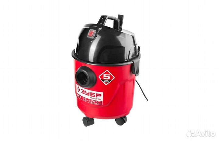 Профессиональный пылесос зубр пу-15-1200M1