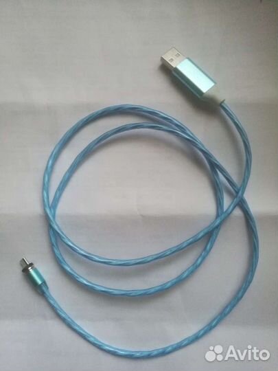 Кабель светящийся micro USB магнитный