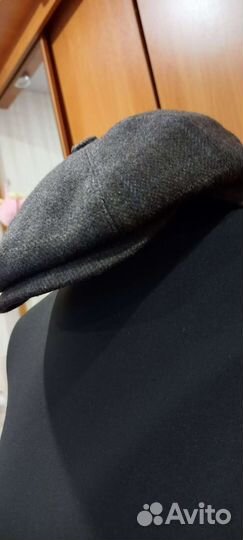 Кепка мужская, драповая, серая 60-62 р