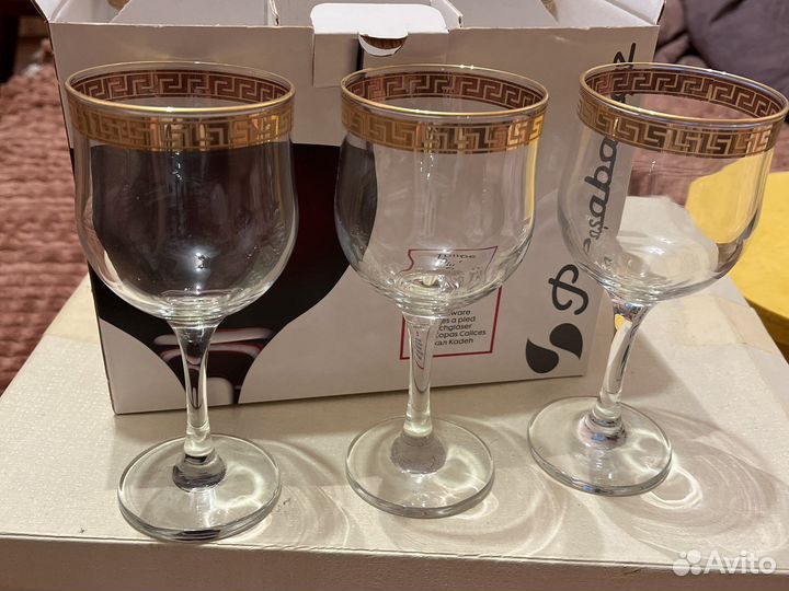 Бокалы для вина 6 штук версаче