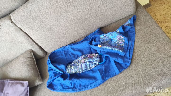 Слинг синий Лен. Универсальный. Новый