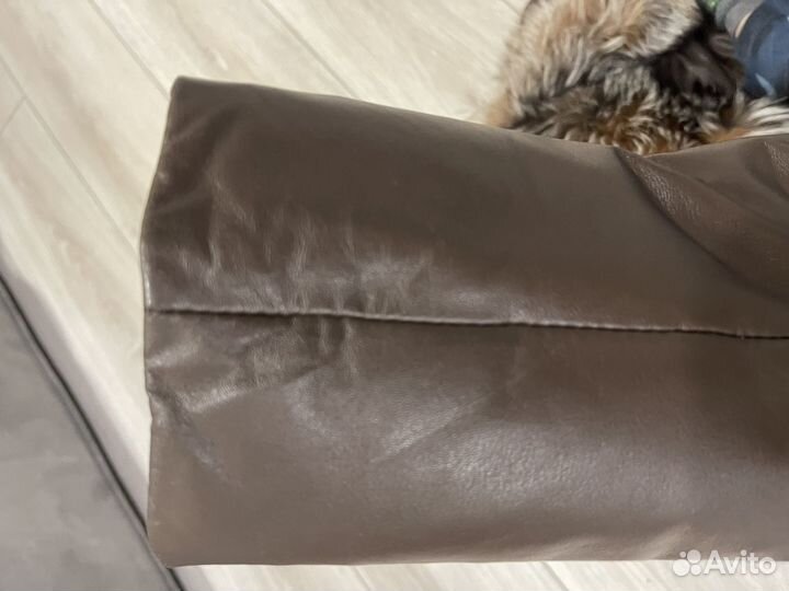 Пуховик кожаный (натуральный)