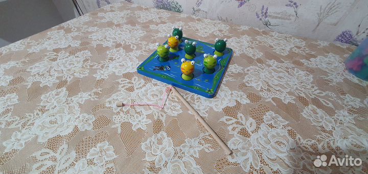 Деревянный набор для рыбалки