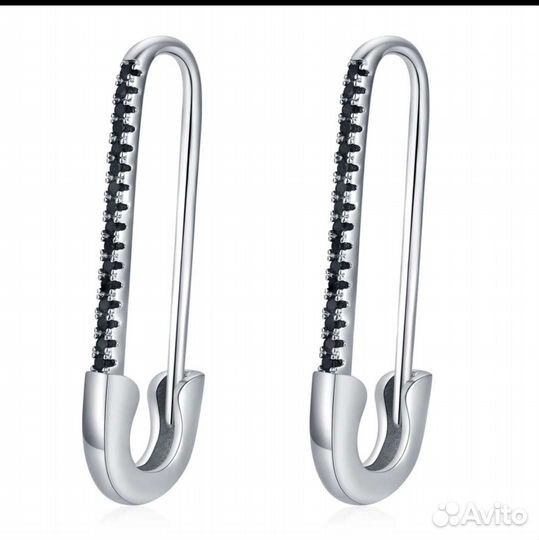 Серебряные серьги булавки