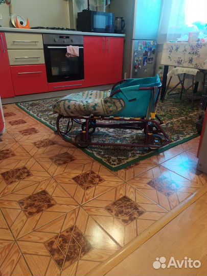 Детские зимние санки коляска бу