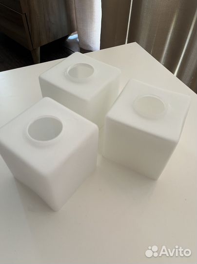 Плафон куб е27 стеклянный