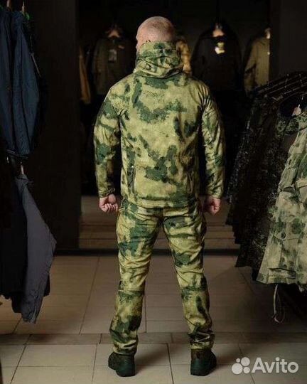 Костюм softshell мох, бушлат, флиска