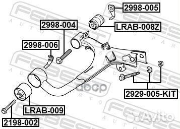 Болт land rover discovery -09 2998004 Febest