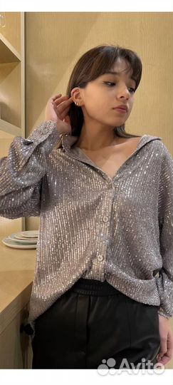 Рубашка с паетками