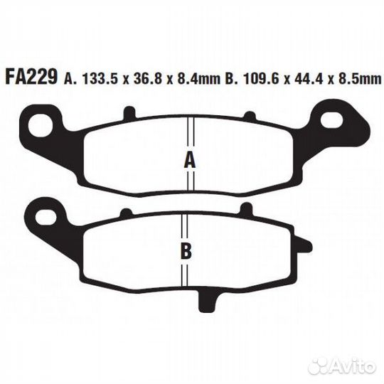 Тормозные колодки EBC FA229 MCB682 ER6 SV650