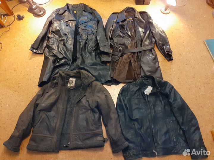 Куртка плащ кожа пилот бомбер парка Италия