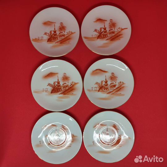 Старинный кофейный фарфоровый сервиз.Япония