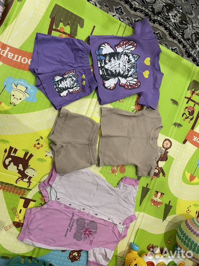 Летняя одежда для девочки пакетом 80
