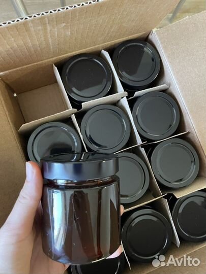 Банки коричневые для свечей 0,2 л