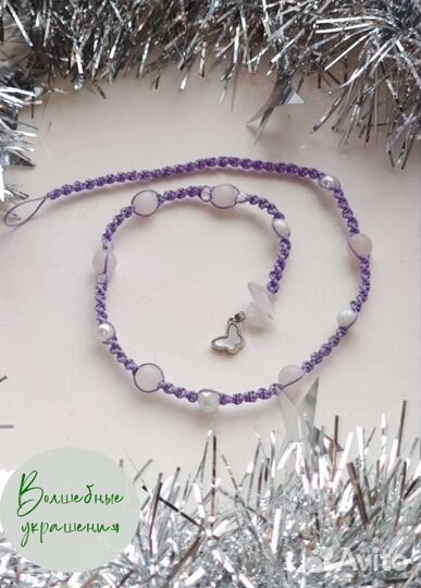 Лула в волосы розовый кварц