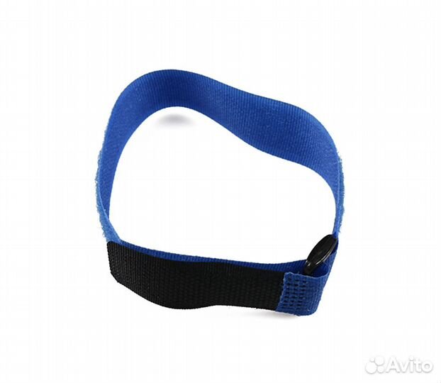 Многоразовые нейлоновые крепления на липучке синий