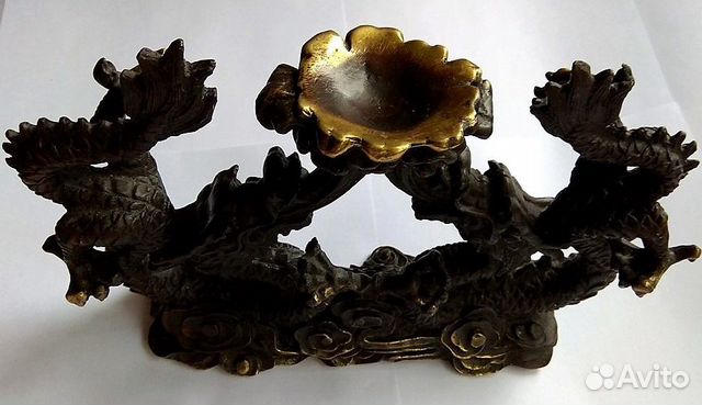 Два Дракона Статуэтка - Подсвечник Бронза RU*758