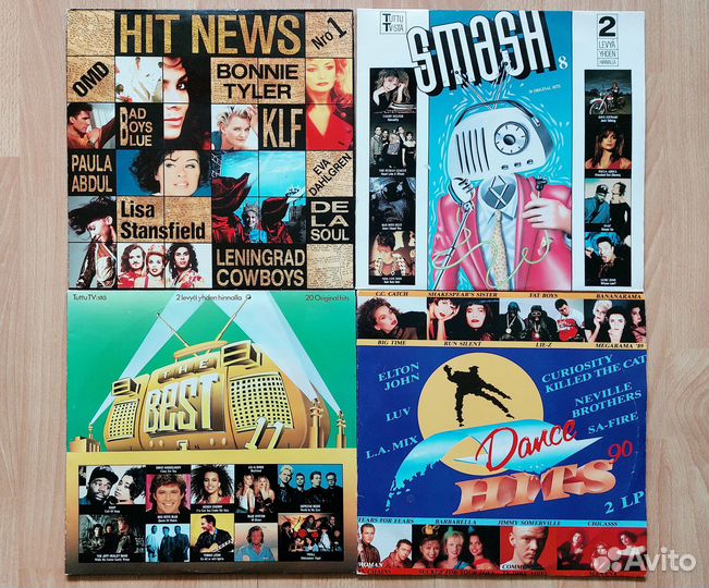 Сборники хитов 80х - 90х на виниле, 4х2LP