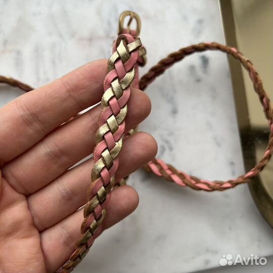 Женский ремень тонкий кожа