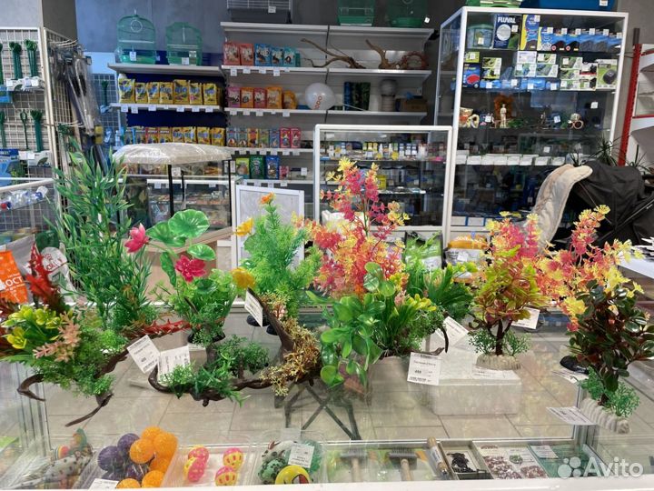 Искусственные растения для аквариума, декор