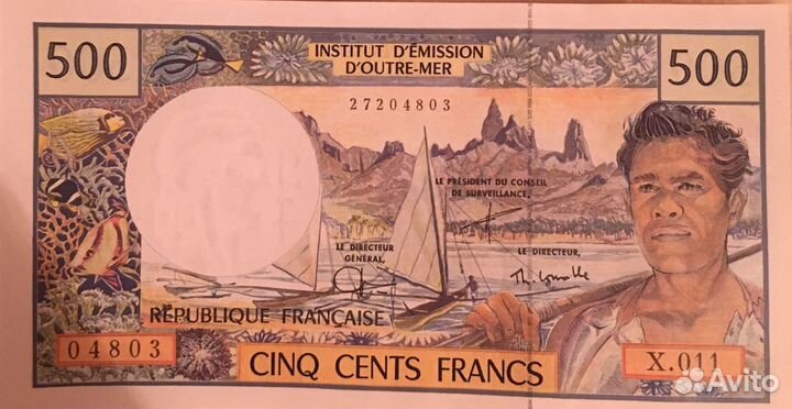 Французская Полинезия 500 франков