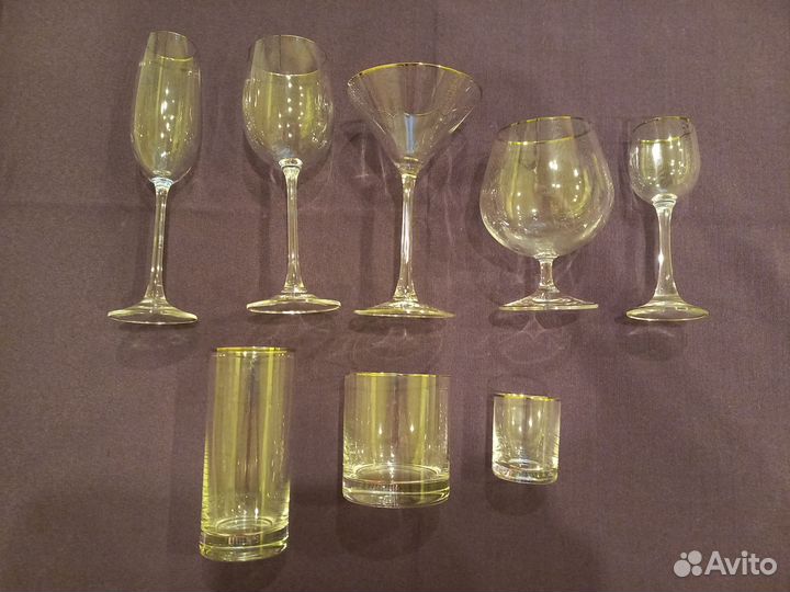 Фужеры каждый вид по 6 шт