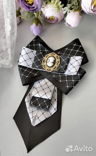 Набор галстук+бантики для волос)