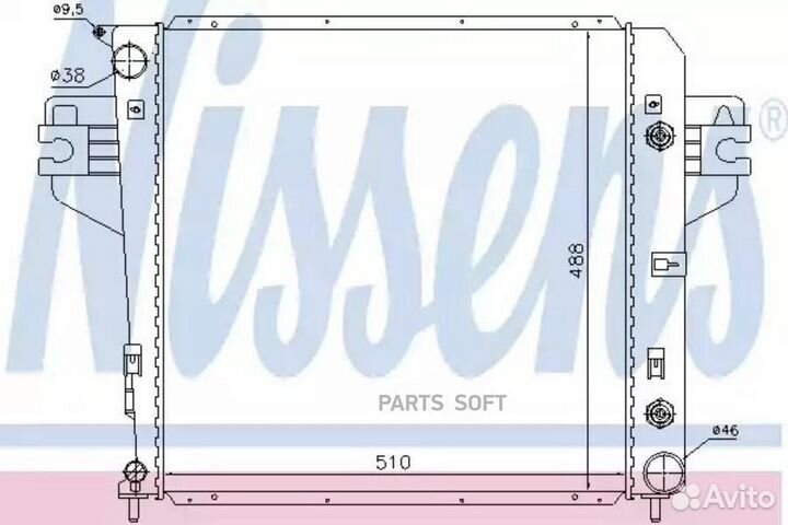 Радиатор охлаждения двс jeep cherokee (2002) 3.7