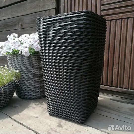 Кашпо для цветов Искусственный ротанг