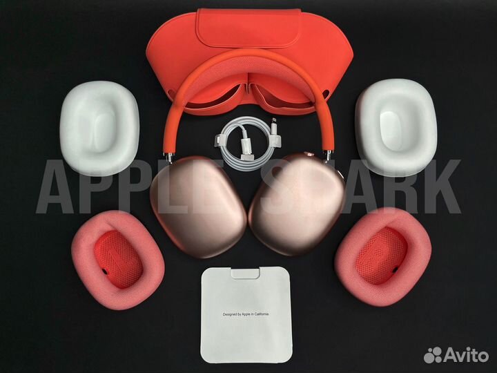 Airpods Max Красные/Розовые с гироскопом на Airoha