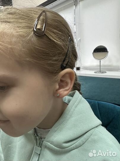 Пирсинг/даунсайз/прокол ушей деткам