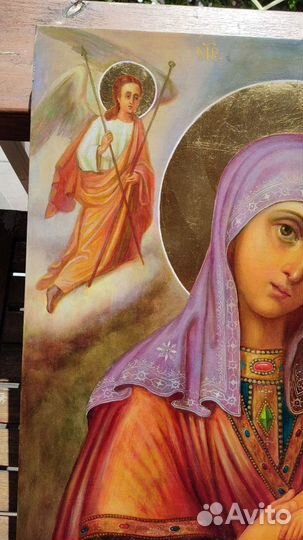 Афон икона Образ Богородицы Страстная 66*50 золото