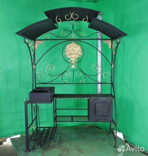 Мангал с печью