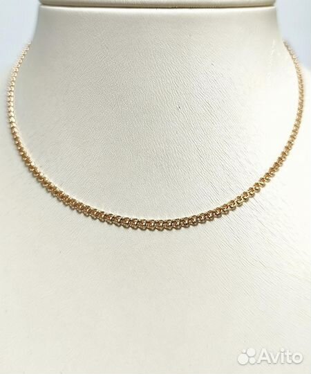 Золотая цепочка Бисмарк, полновесная, замок коробочка, длина 55 см, вес 6,58г*